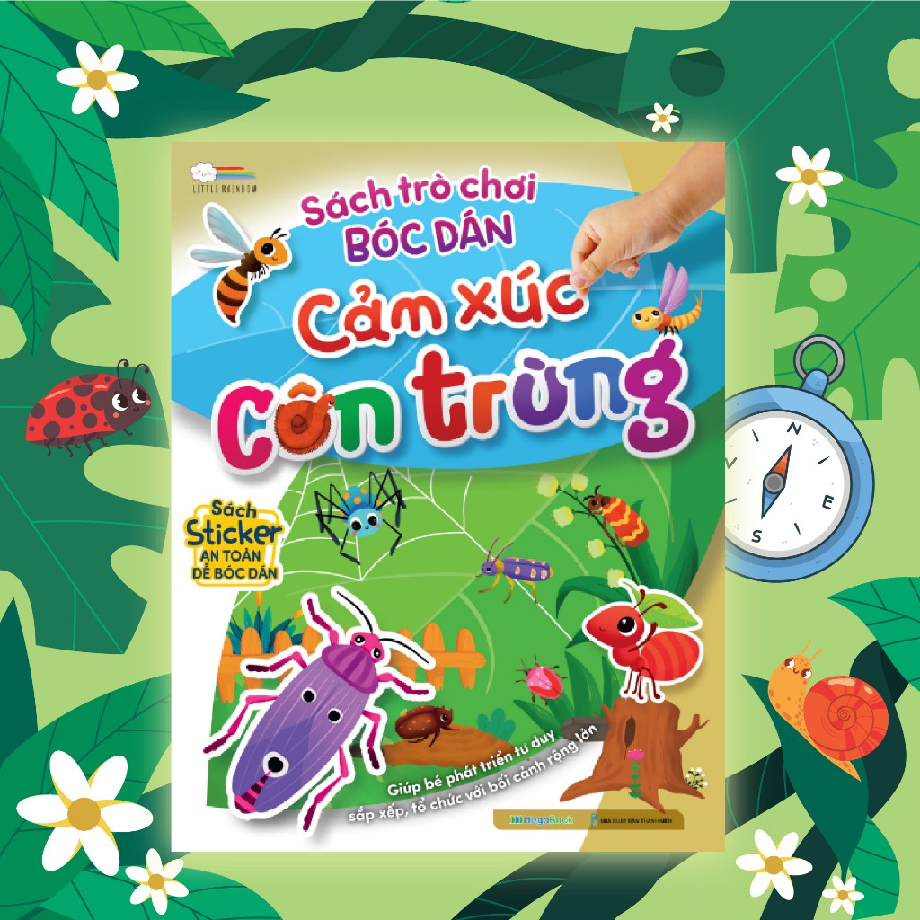 sách trò chơi bóc dán cảm xúc - côn trùng - Ảnh 3