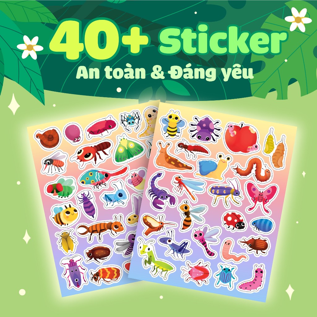 sách trò chơi bóc dán cảm xúc - côn trùng - Ảnh 6