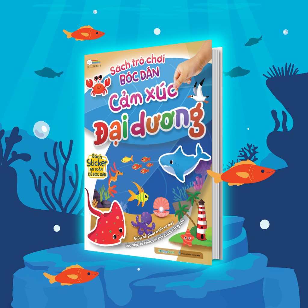 sách trò chơi bóc dán cảm xúc - đại dương - Ảnh 2