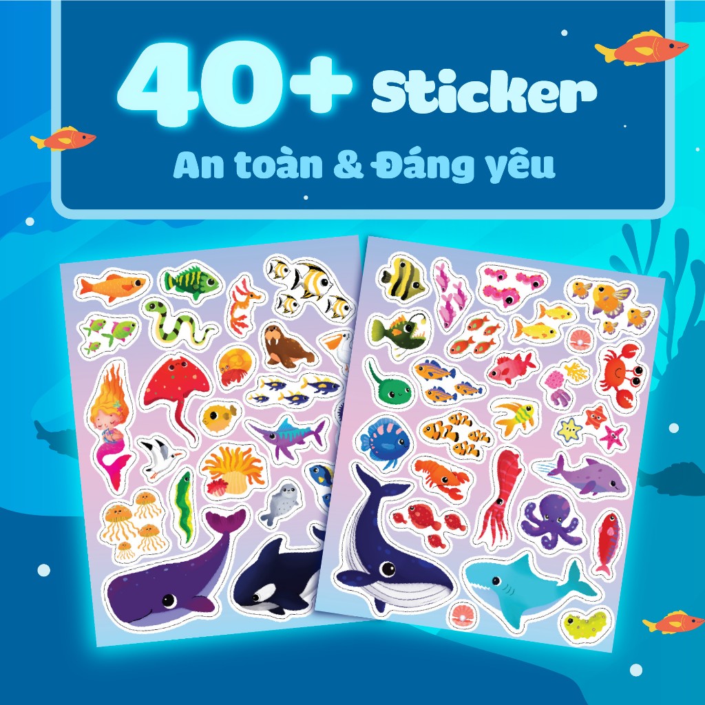 sách trò chơi bóc dán cảm xúc - đại dương - Ảnh 5