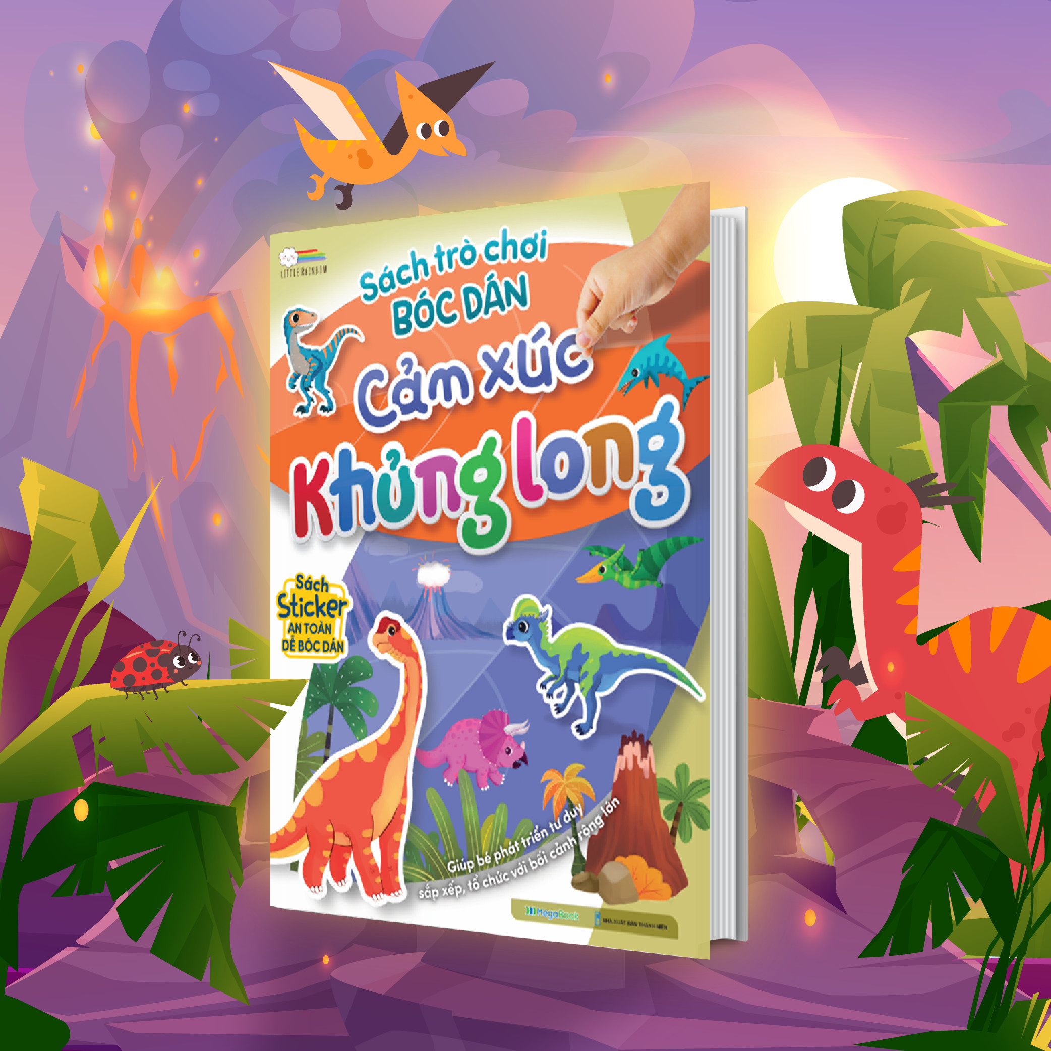 sách trò chơi bóc dán cảm xúc - khủng long - Ảnh 2