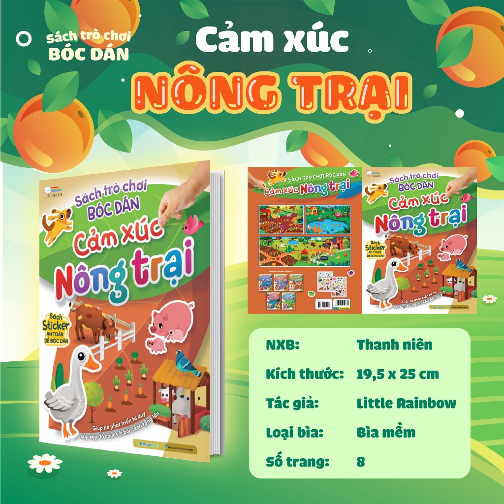 sách trò chơi bóc dán cảm xúc - nông trại - Ảnh 3