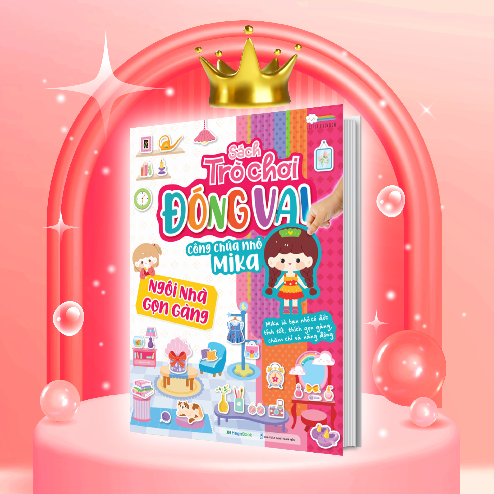 sách trò chơi đóng vai công chúa nhỏ mika - ngôi nhà gọn gàng - Ảnh 2