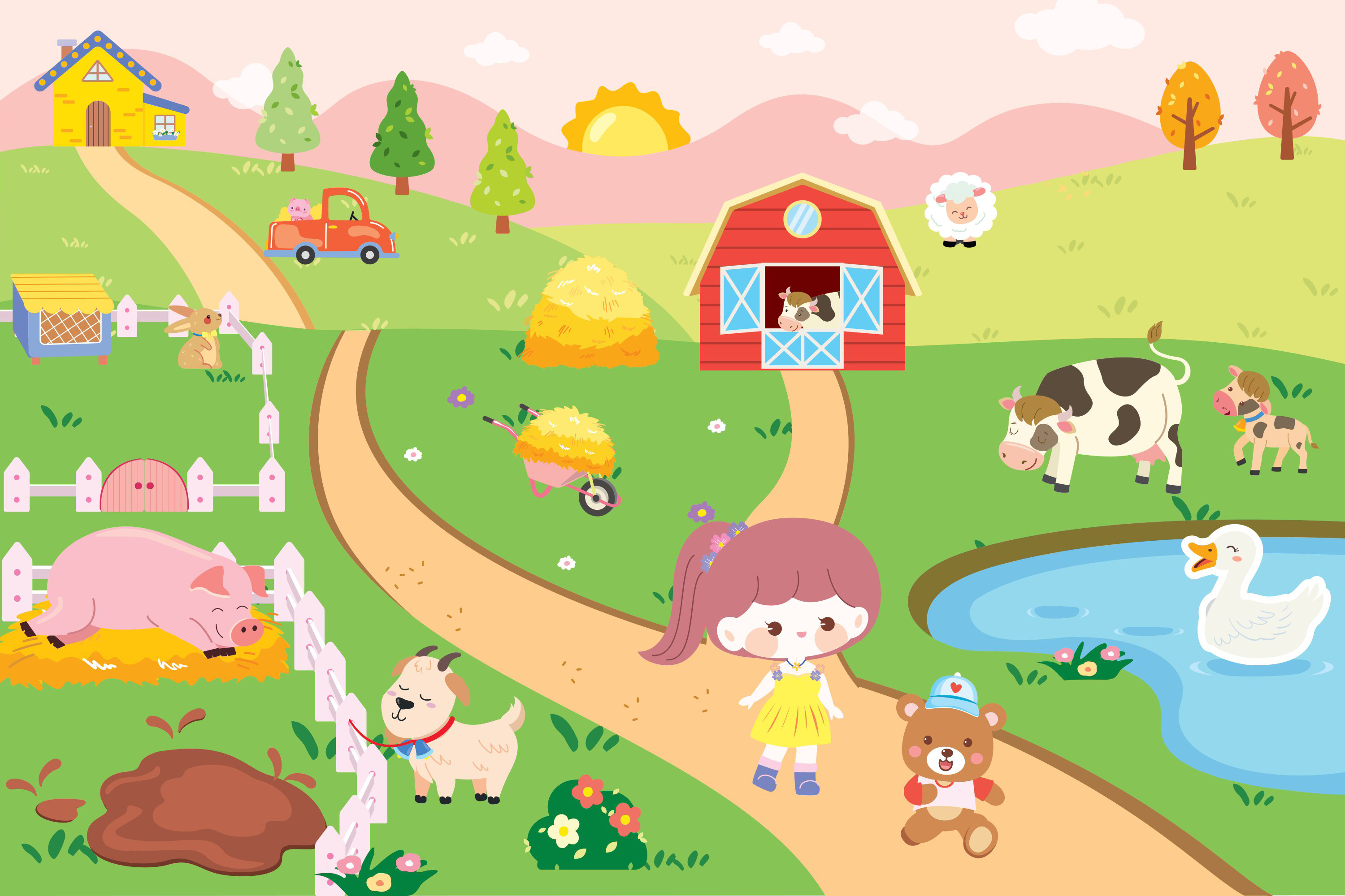 sách trò chơi đóng vai công chúa nhỏ mika - tham quan nông trại - Ảnh 2