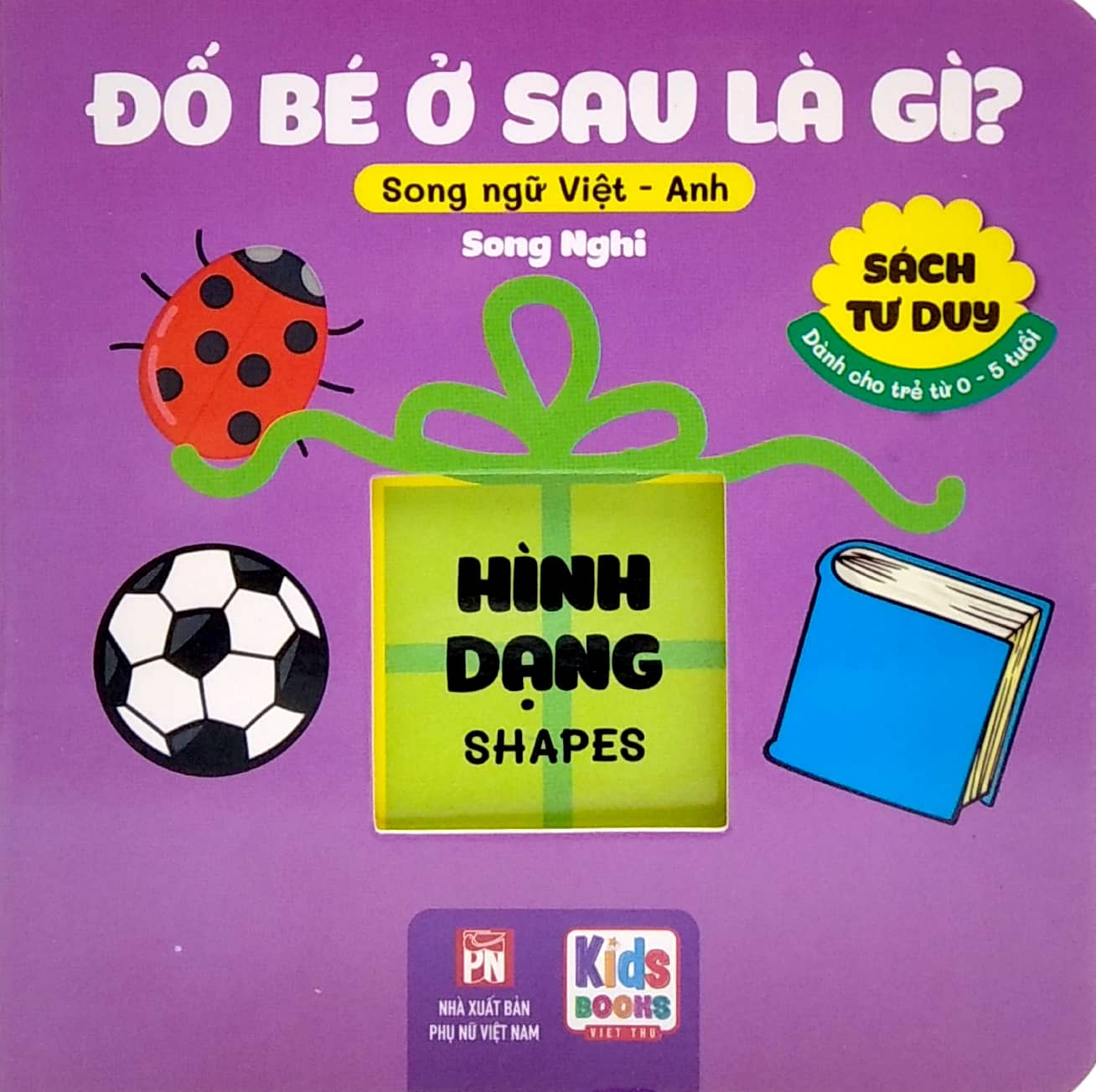 sách tư duy - đố bé ở sau là gì? - hình dạng (song ngữ việt - anh) - Ảnh 2
