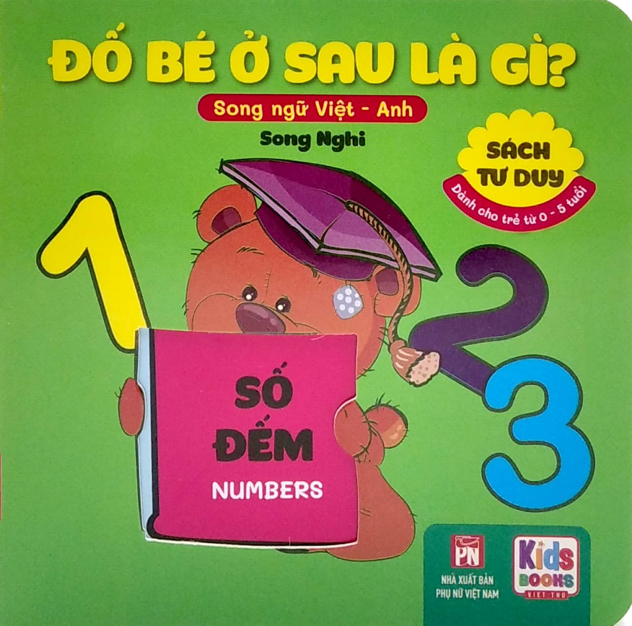 sách tư duy - đố bé ở sau là gì? - số đếm (song ngữ việt - anh) - Ảnh 2