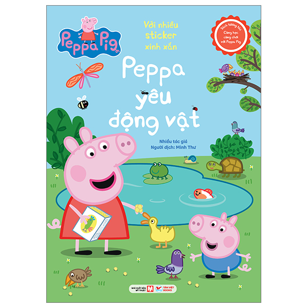 sách tương tác - cùng học cùng chơi với peppa pig - peppa yêu động vật