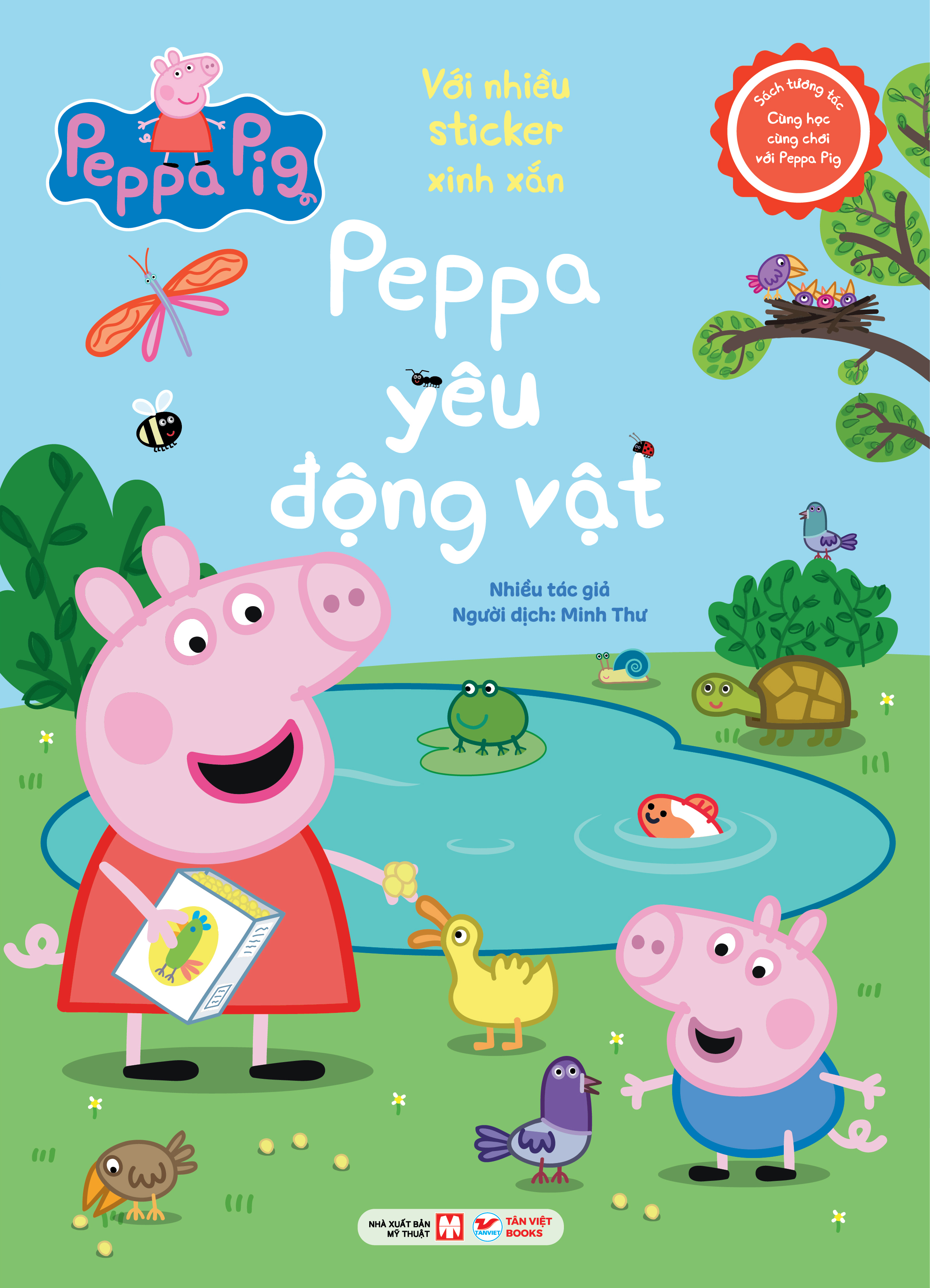 sách tương tác - cùng học cùng chơi với peppa pig - peppa yêu động vật - Ảnh 2