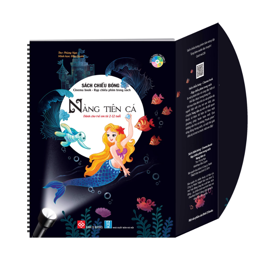 sách tương tác - sách chiếu bóng - cinema book - rạp chiếu phim trong sách - nàng tiên cá - Ảnh 3