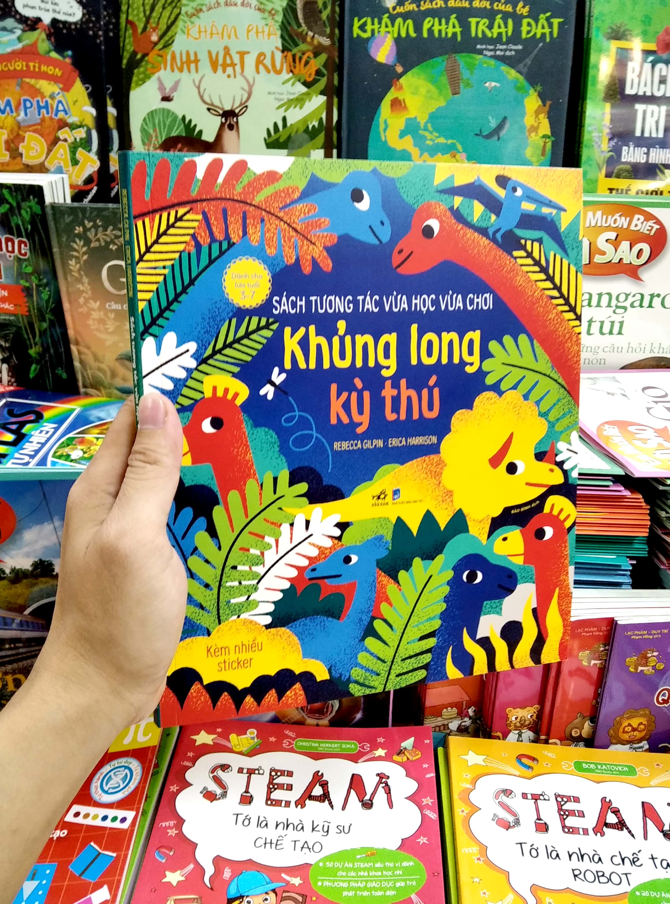 sách tương tác vừa học vừa chơi -khủng long kỳ thú - Ảnh 2