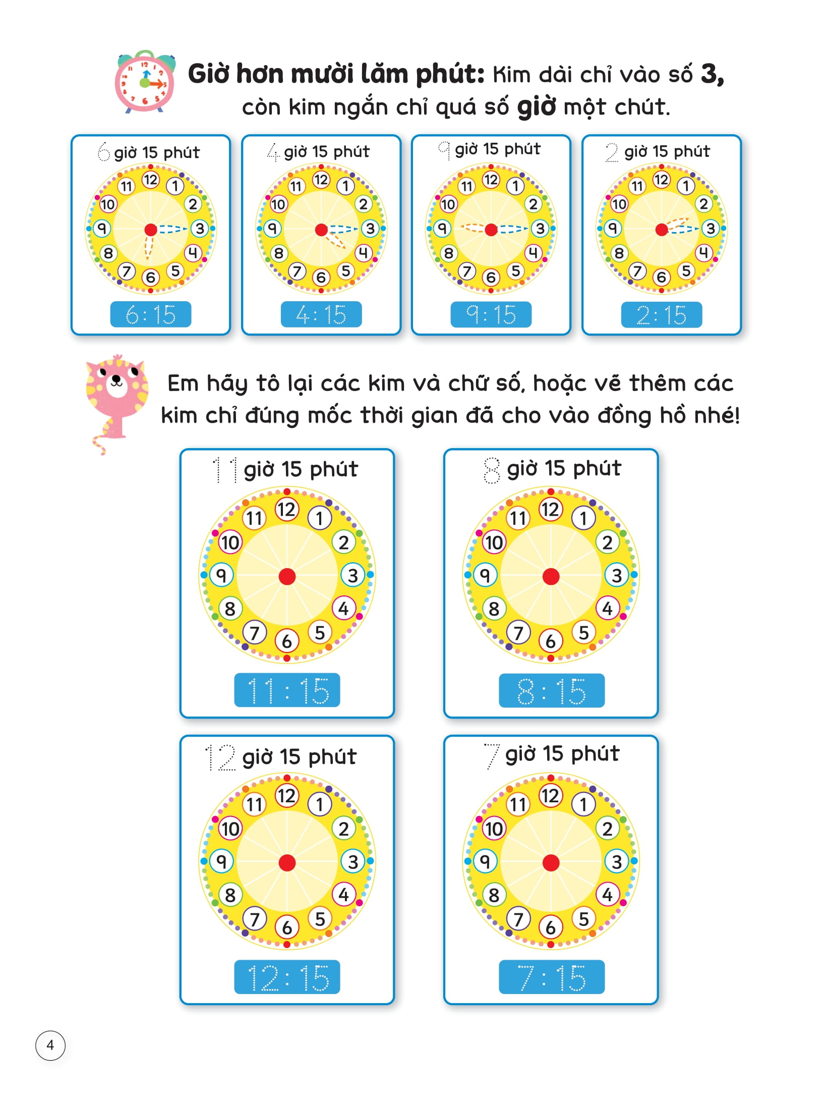 sách viết xóa thông minh - nhận biết thời gian và từ vựng - Ảnh 5