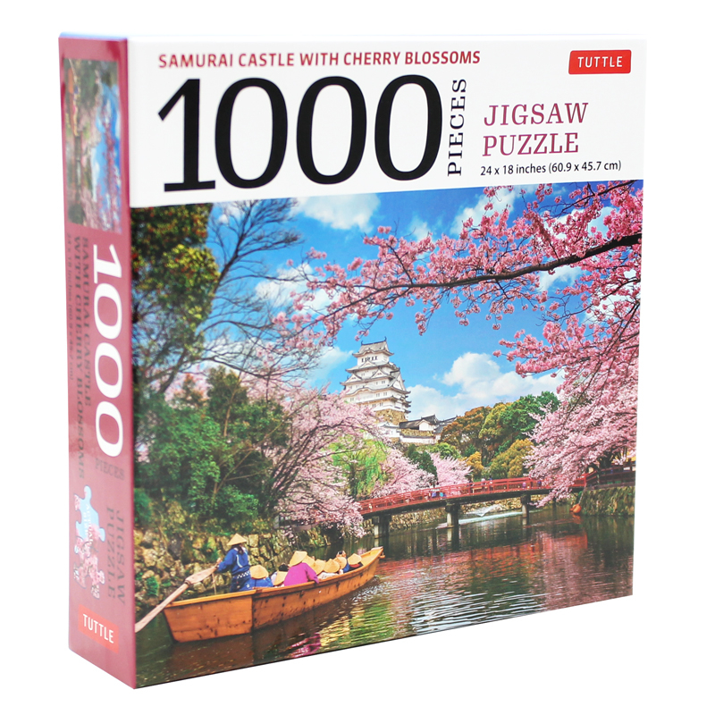 samurai castle & cherry blossoms - 1000 piece jigsaw puzzle: cherry blossoms at himeji castle (finished size 24 in x 18 in) - Ảnh 2