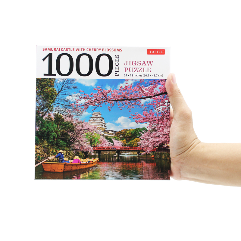 samurai castle & cherry blossoms - 1000 piece jigsaw puzzle: cherry blossoms at himeji castle (finished size 24 in x 18 in) - Ảnh 3