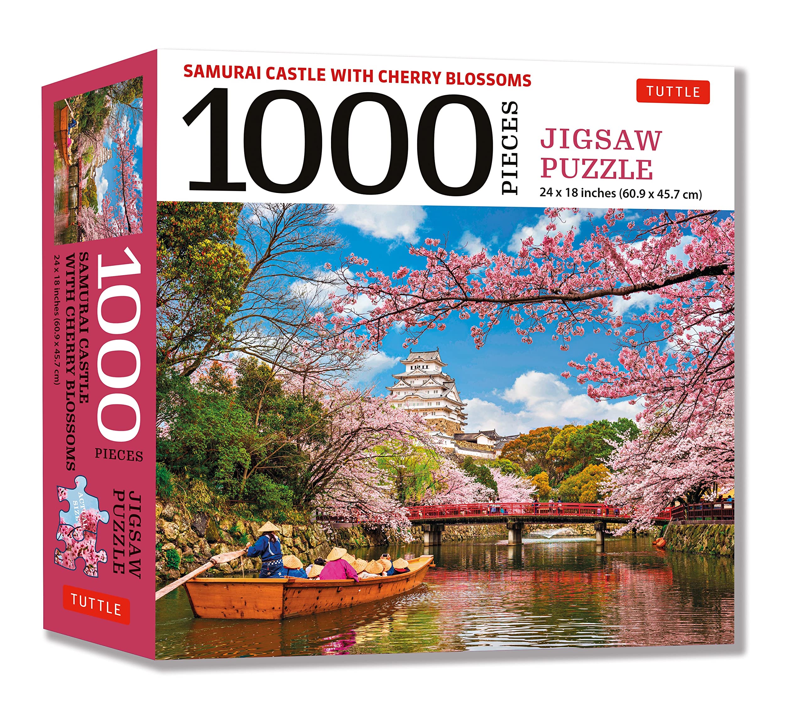 samurai castle & cherry blossoms - 1000 piece jigsaw puzzle: cherry blossoms at himeji castle (finished size 24 in x 18 in) - Ảnh 4