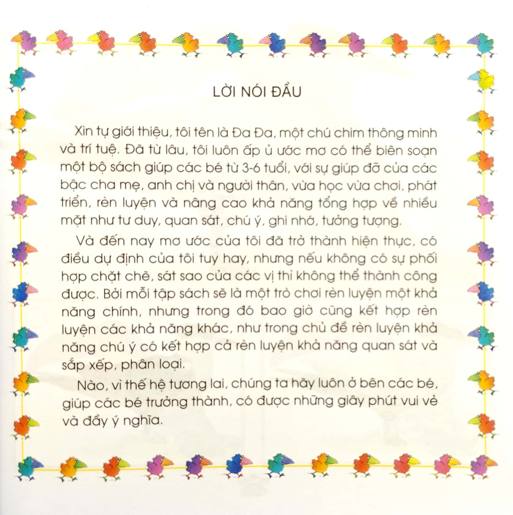 sân chơi trí tuệ của chim đa đa - trò chơi rèn luyện khả năng chú ý (tái bản 2022) - Ảnh 3