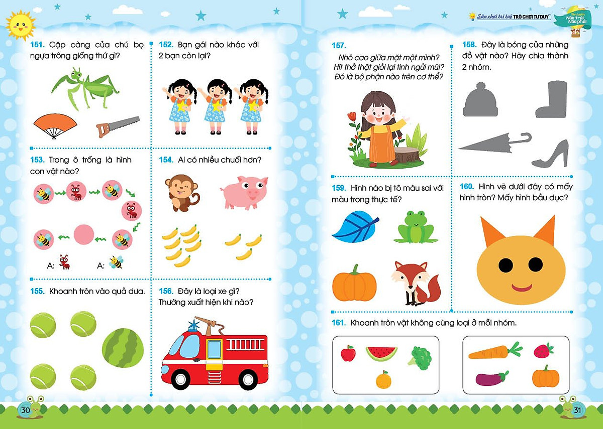 sân chơi trí tuệ - trò chơi tư duy - rèn luyện não trái não phải (dành cho trẻ 3-4 tuổi) (tái bản 2023) - Ảnh 3