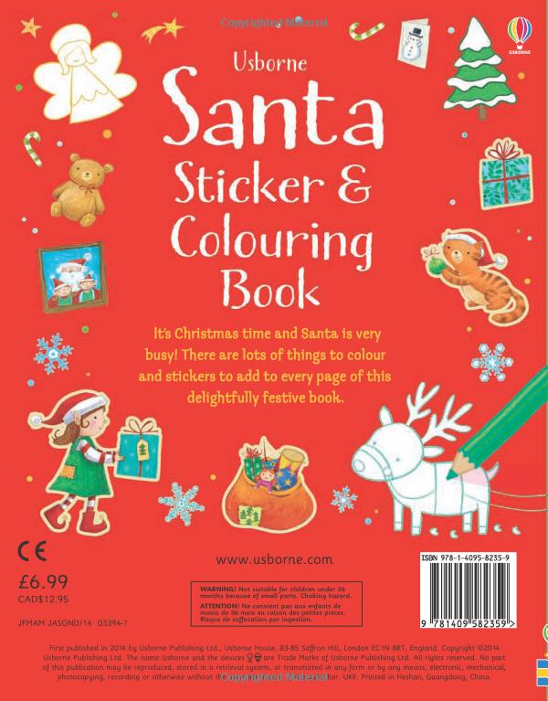 santa sticker & colouring book - Ảnh 6