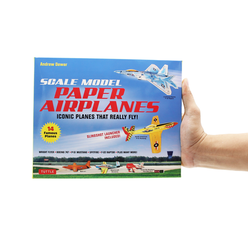 scale model paper airplanes kit: iconic planes that really fly! slingshot launcher included! - just pop-out and assemble (14 famous pop-out airplanes) - Ảnh 14