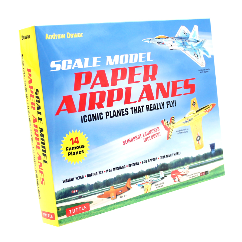 scale model paper airplanes kit: iconic planes that really fly! slingshot launcher included! - just pop-out and assemble (14 famous pop-out airplanes) - Ảnh 19