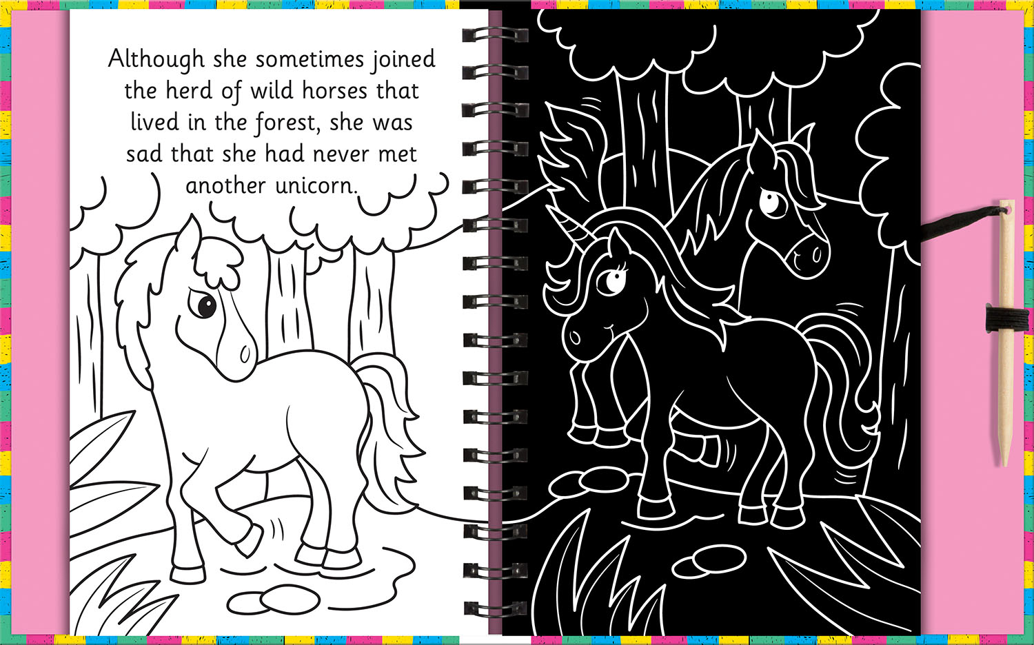 scratch and draw unicorns & horses too! - scratch art activity book - Ảnh 2