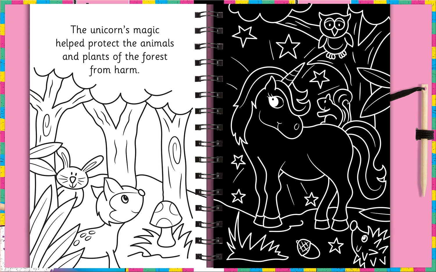 scratch and draw unicorns & horses too! - scratch art activity book - Ảnh 5