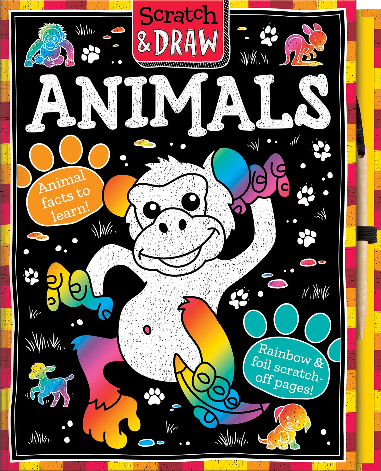 scratch & draw animals - scratch art activity book - Ảnh 2