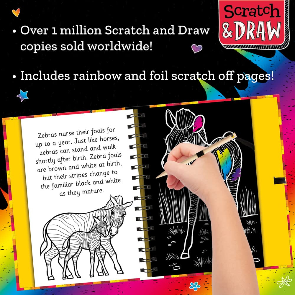 scratch & draw animals - scratch art activity book - Ảnh 6