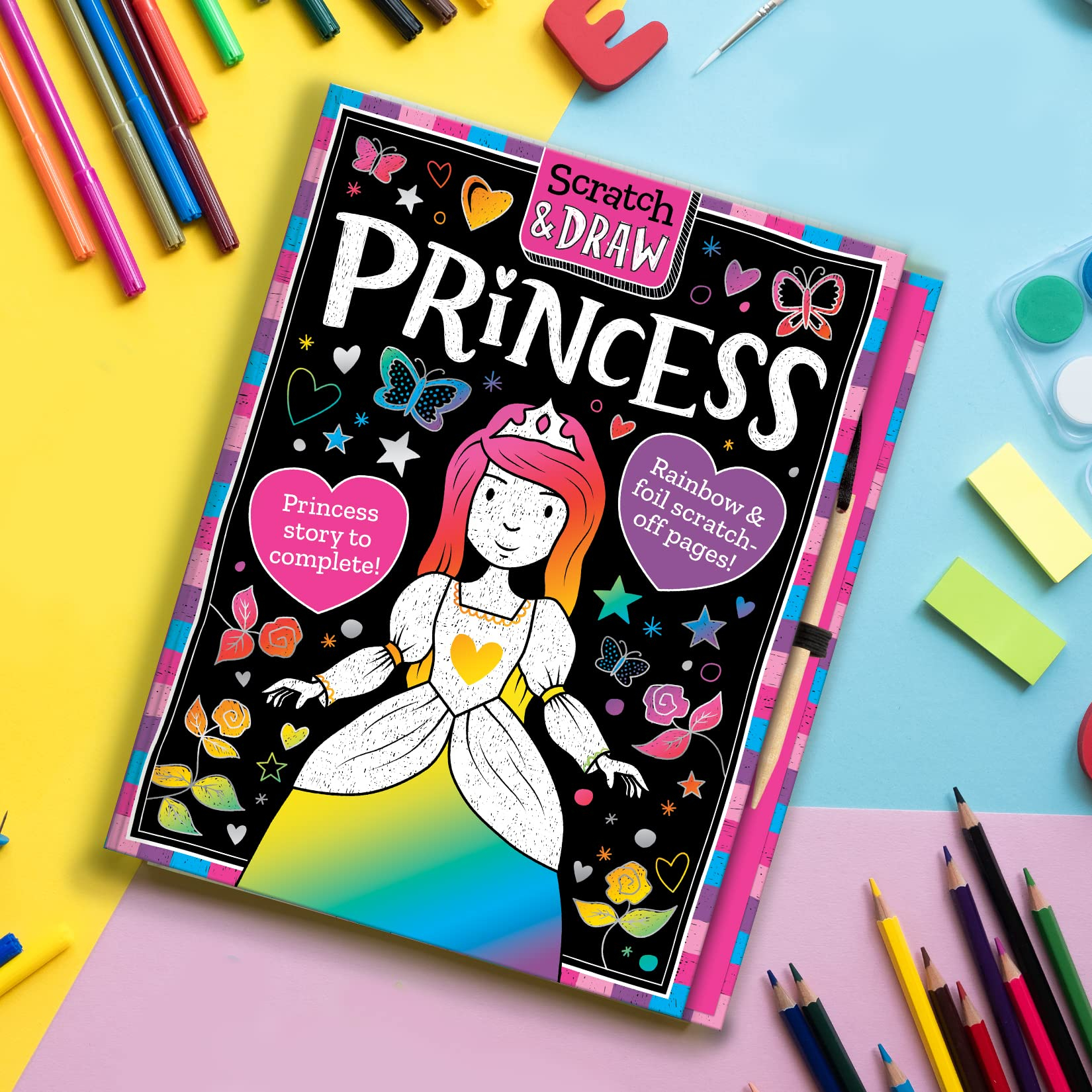 scratch & draw princess - scratch art activity book - Ảnh 4