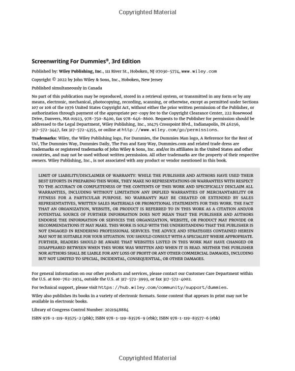 screenwriting for dummies 3rd edition - Ảnh 4