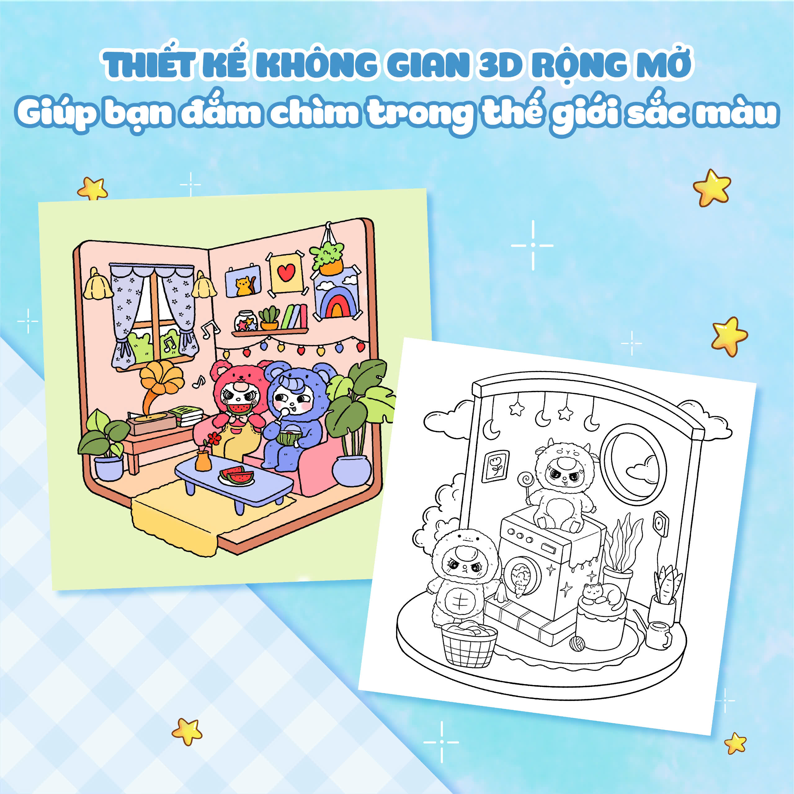 secret corner - baby three coloring - góc bí mật baby three - Ảnh 3