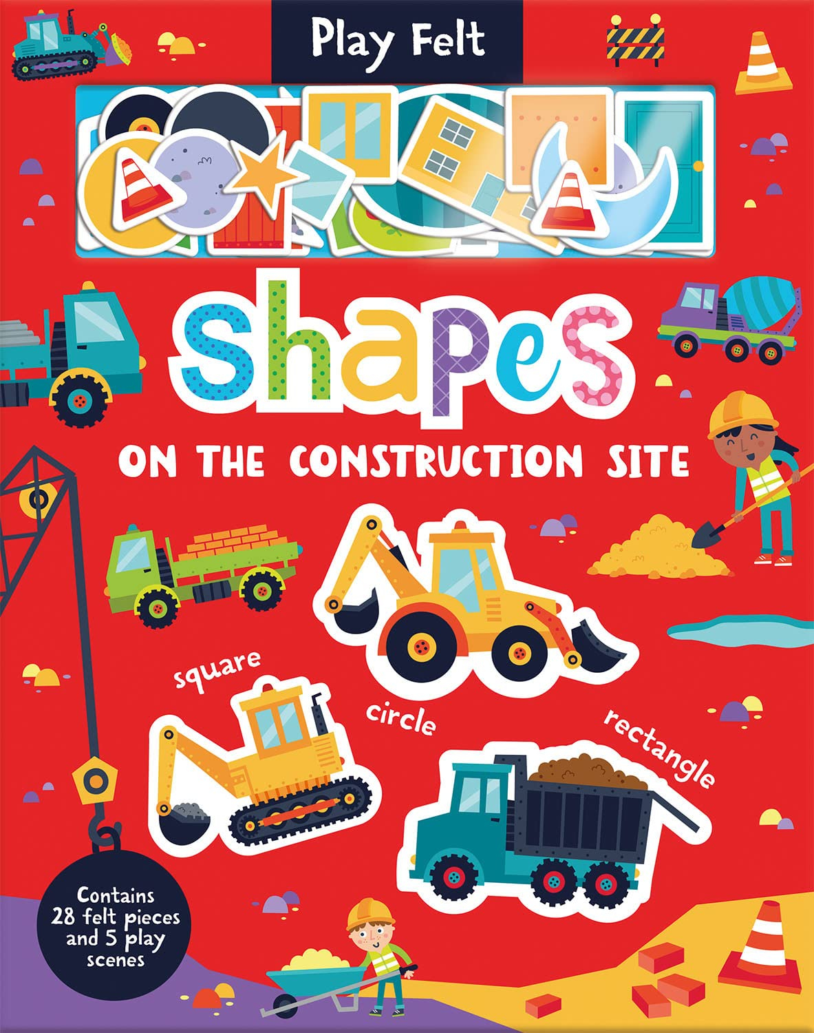 shapes on the construction site (play felt educational) - Ảnh 2