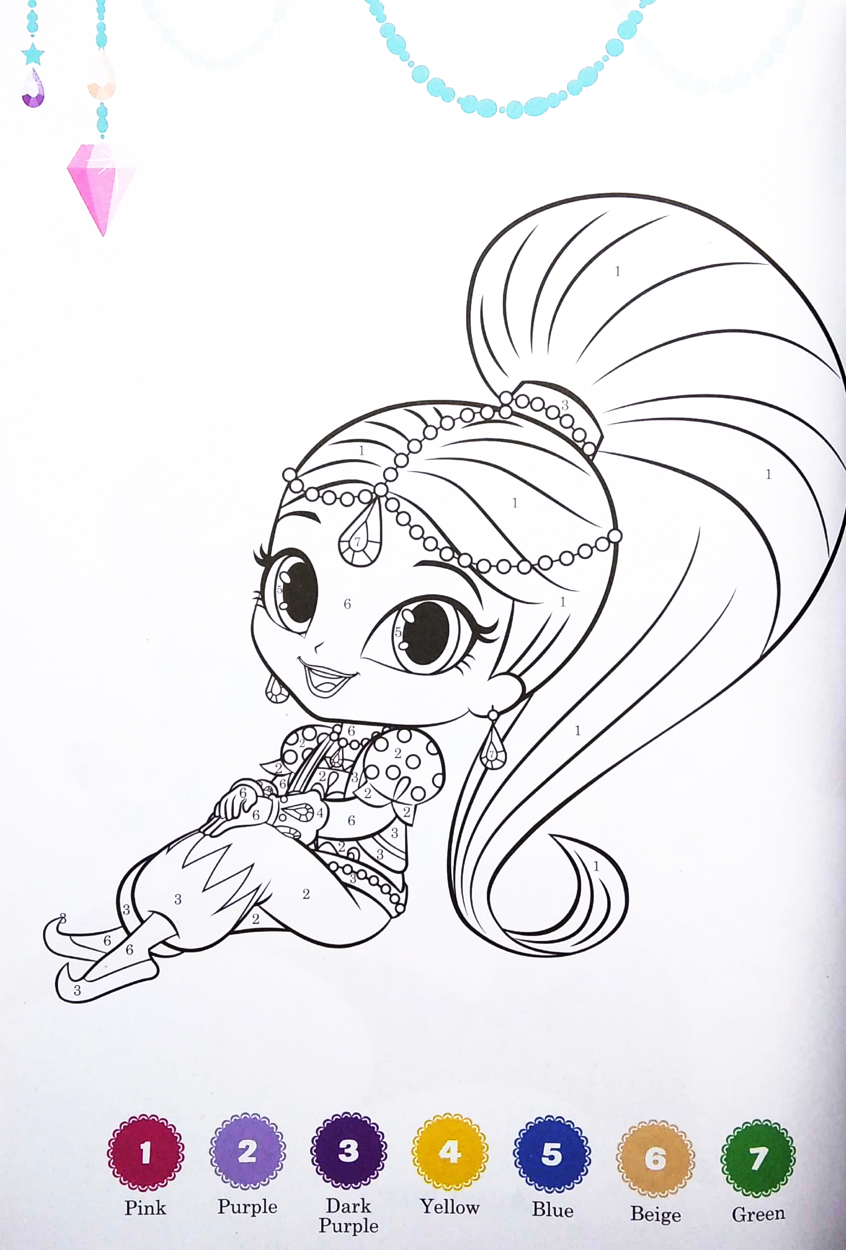 shimmer and shine leave a little sparkle! colour by number - Ảnh 3