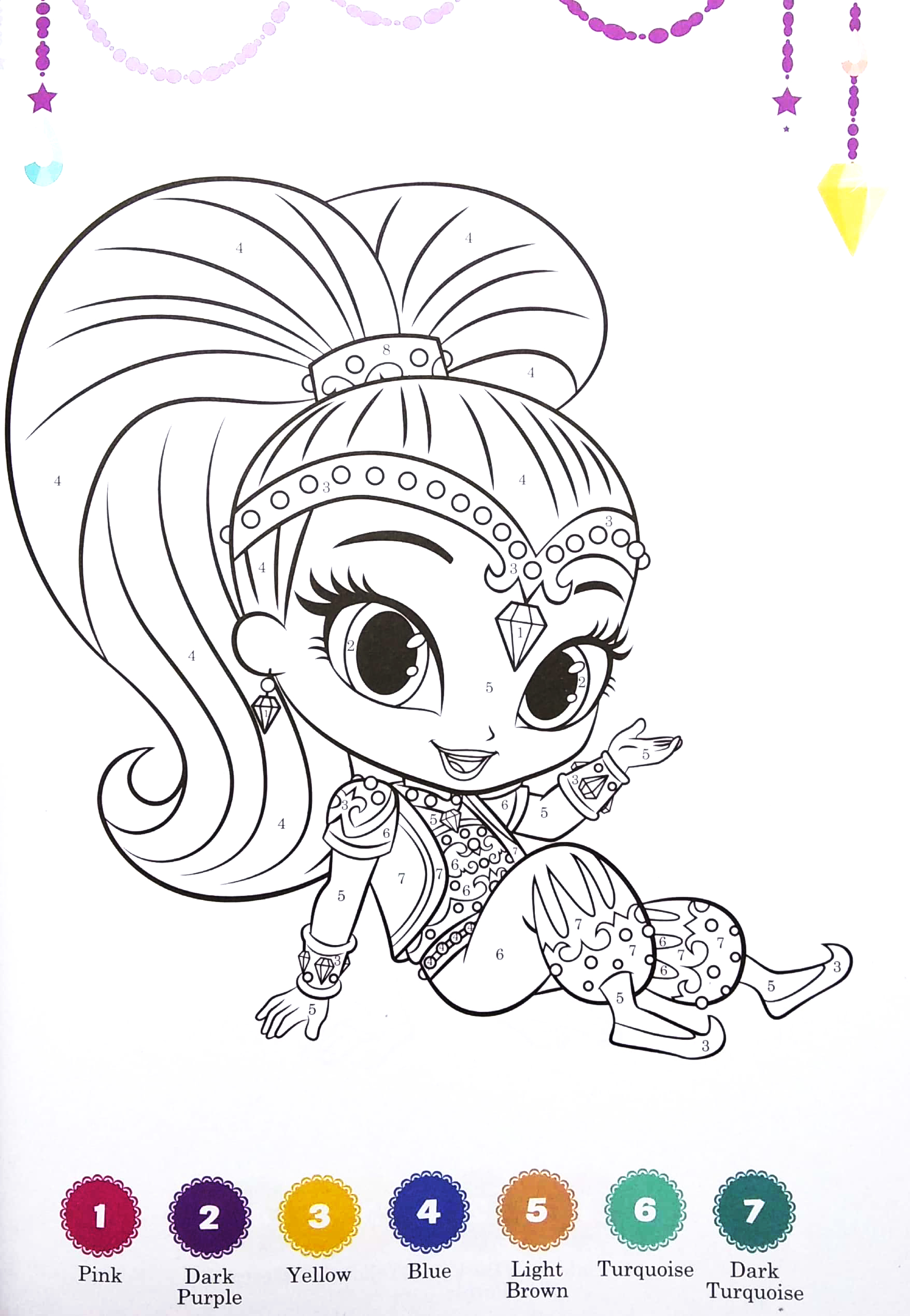 shimmer and shine leave a little sparkle! colour by number - Ảnh 4