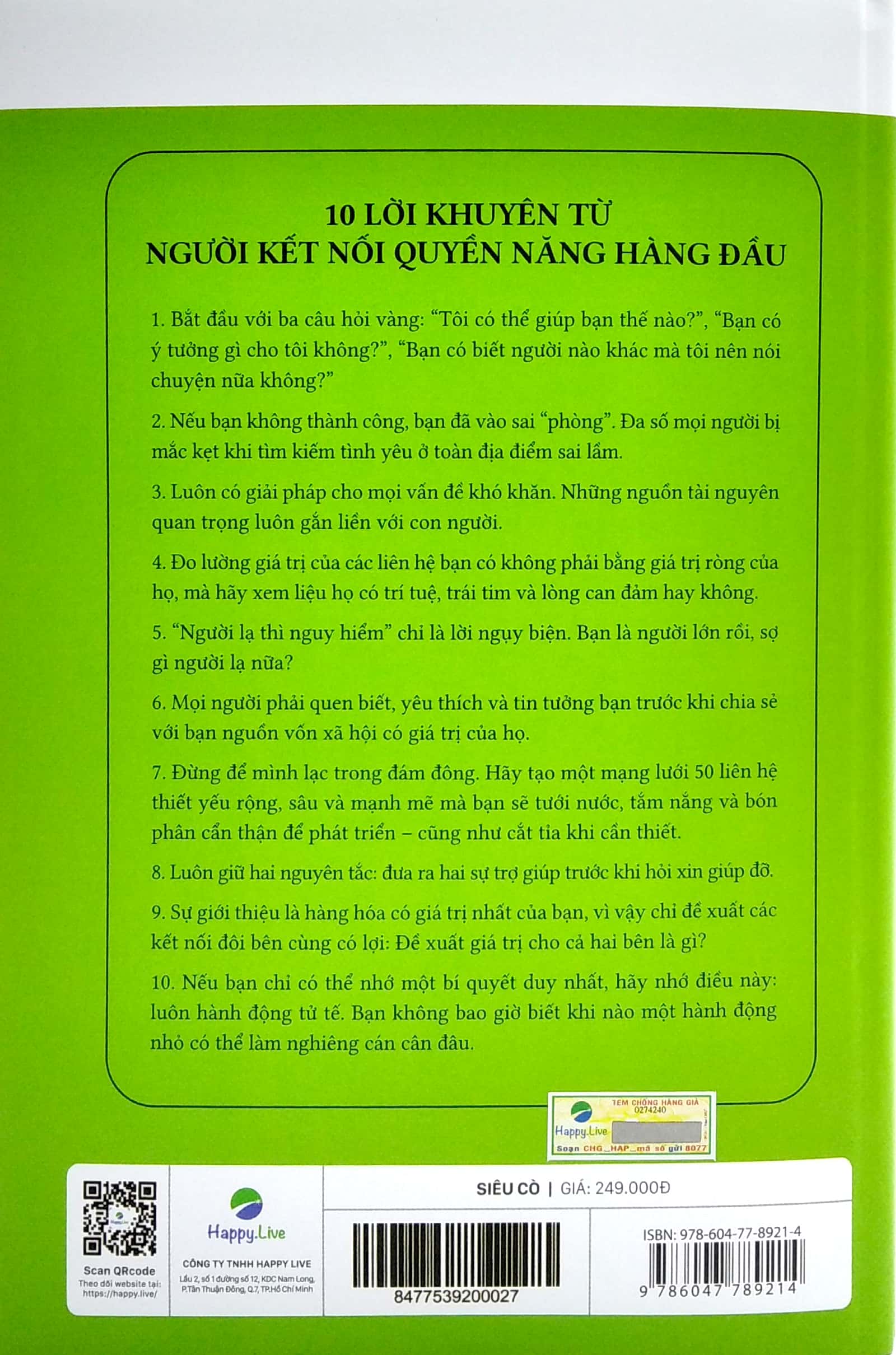 siêu cò - cách thức biến quan hệ thành tiền tệ - how to be a power connector (tái bản 2021) - Ảnh 6