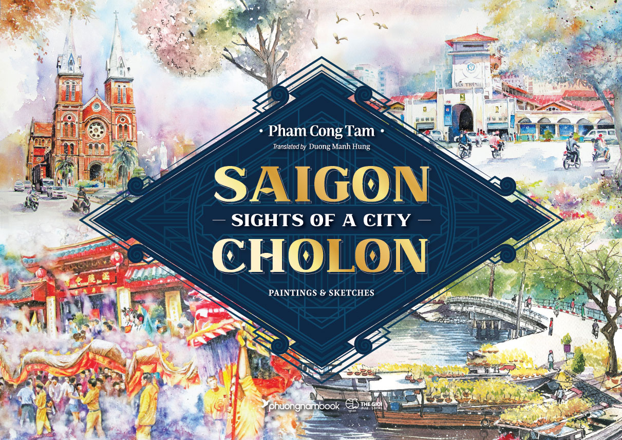 sights of a city saigon-cholon - paintings and sketches - bìa cứng - Ảnh 2
