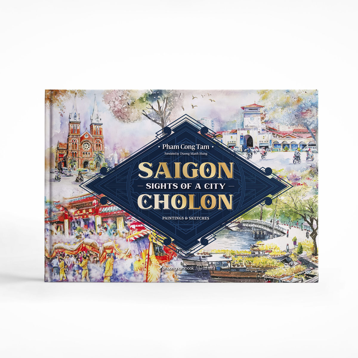 sights of a city saigon-cholon - paintings and sketches - bìa cứng - Ảnh 3