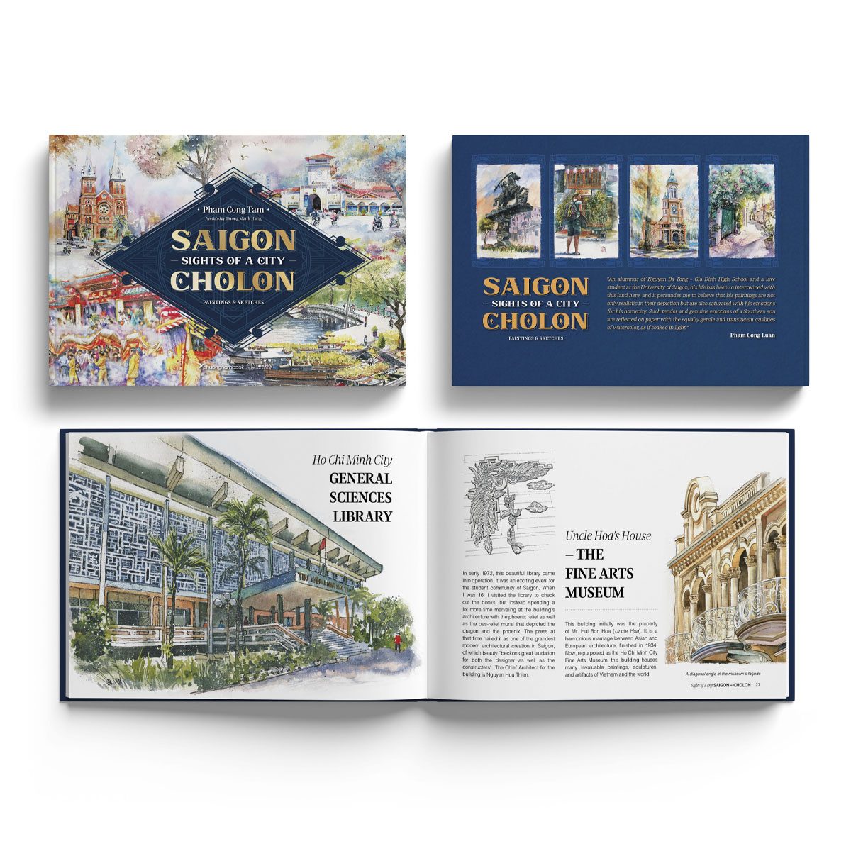 sights of a city saigon-cholon - paintings and sketches - bìa cứng - Ảnh 6