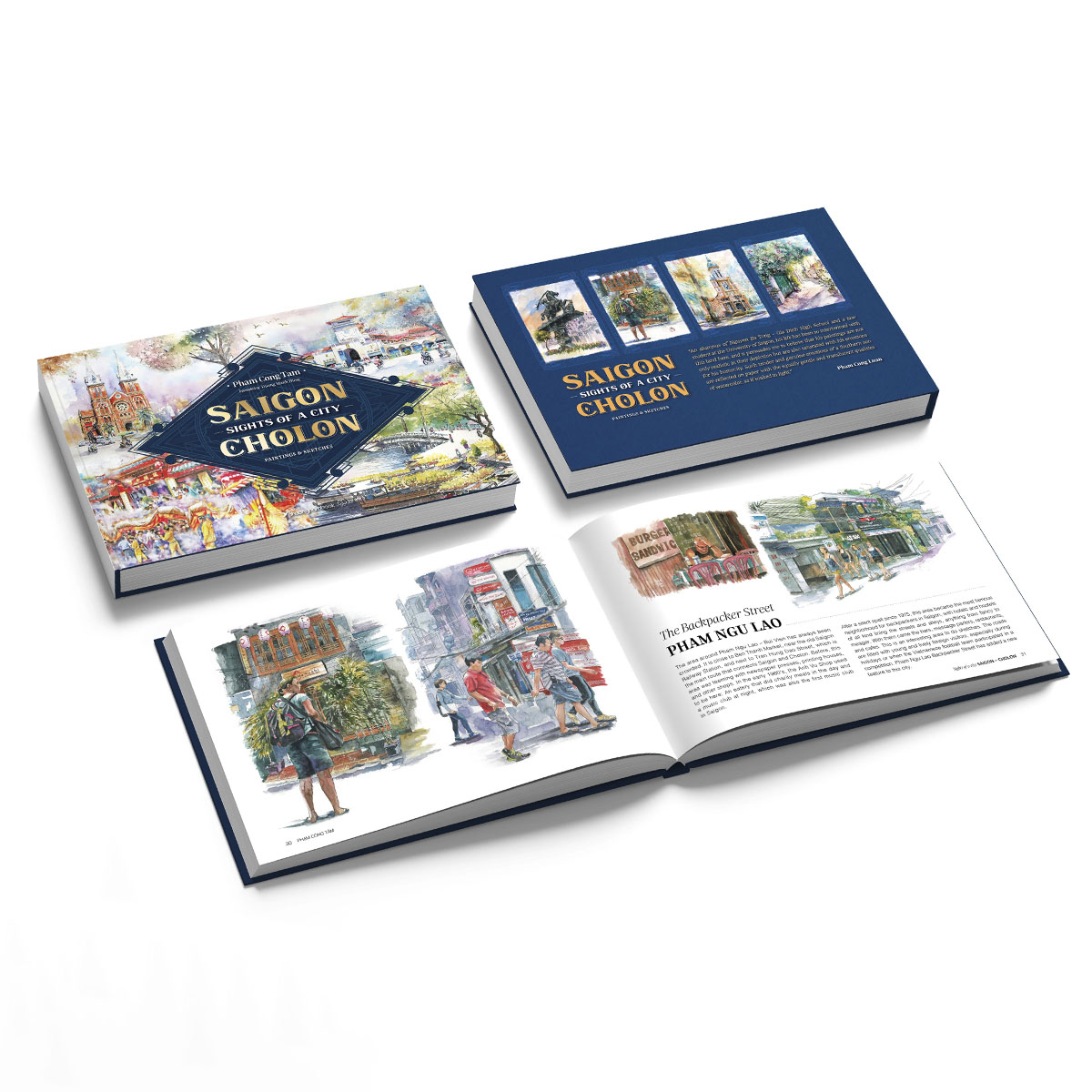 sights of a city saigon-cholon - paintings and sketches - bìa cứng - Ảnh 7