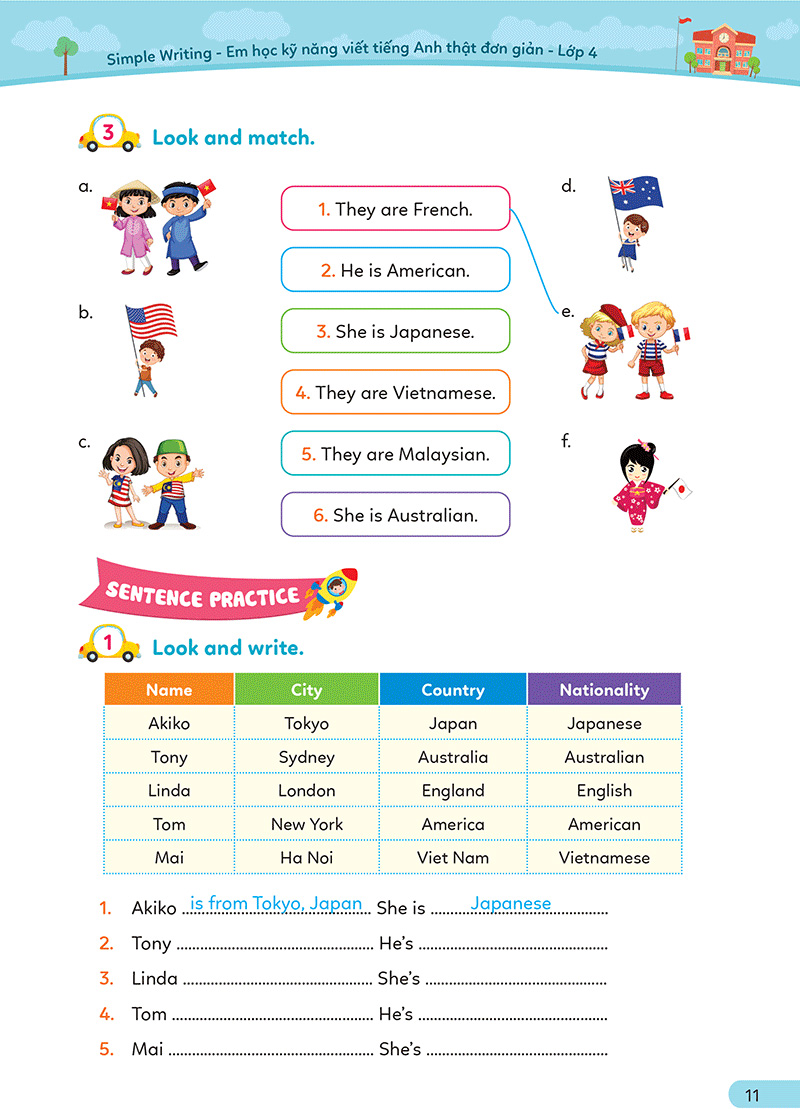 simple writing - em học kỹ năng viết tiếng anh thật đơn giản lớp 4 - Ảnh 8