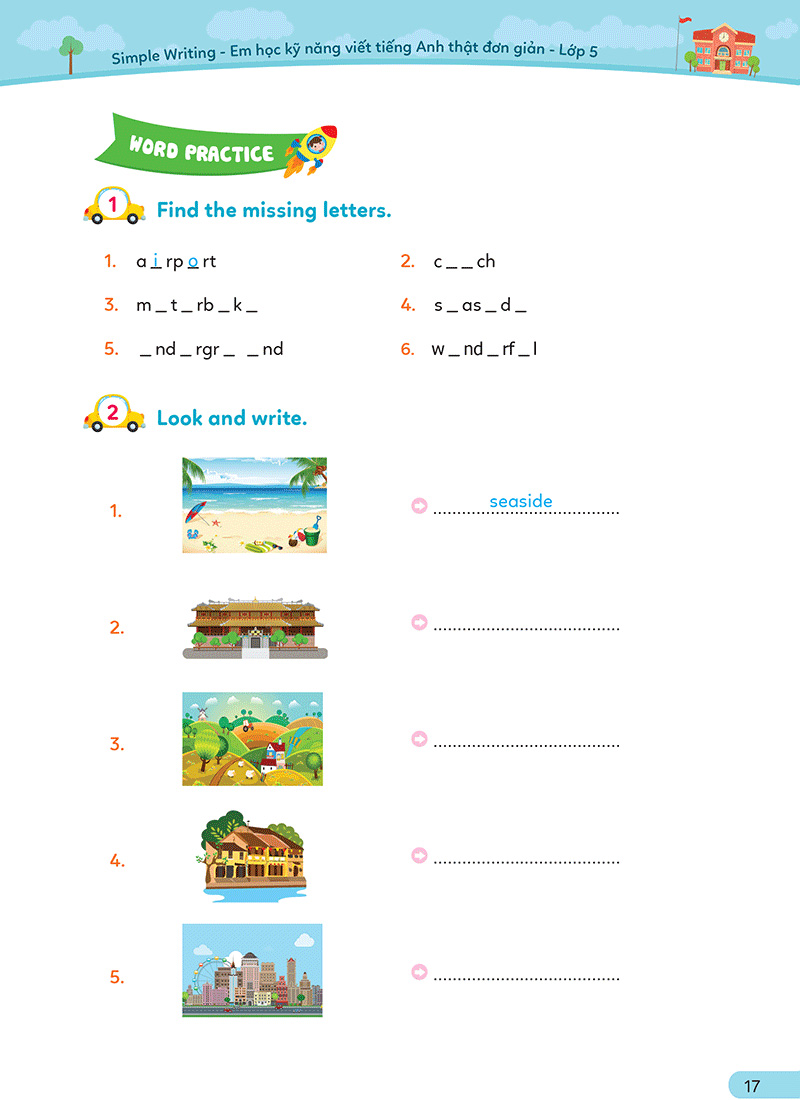 simple writing - em học kỹ năng viết tiếng anh thật đơn giản lớp 5 - Ảnh 7