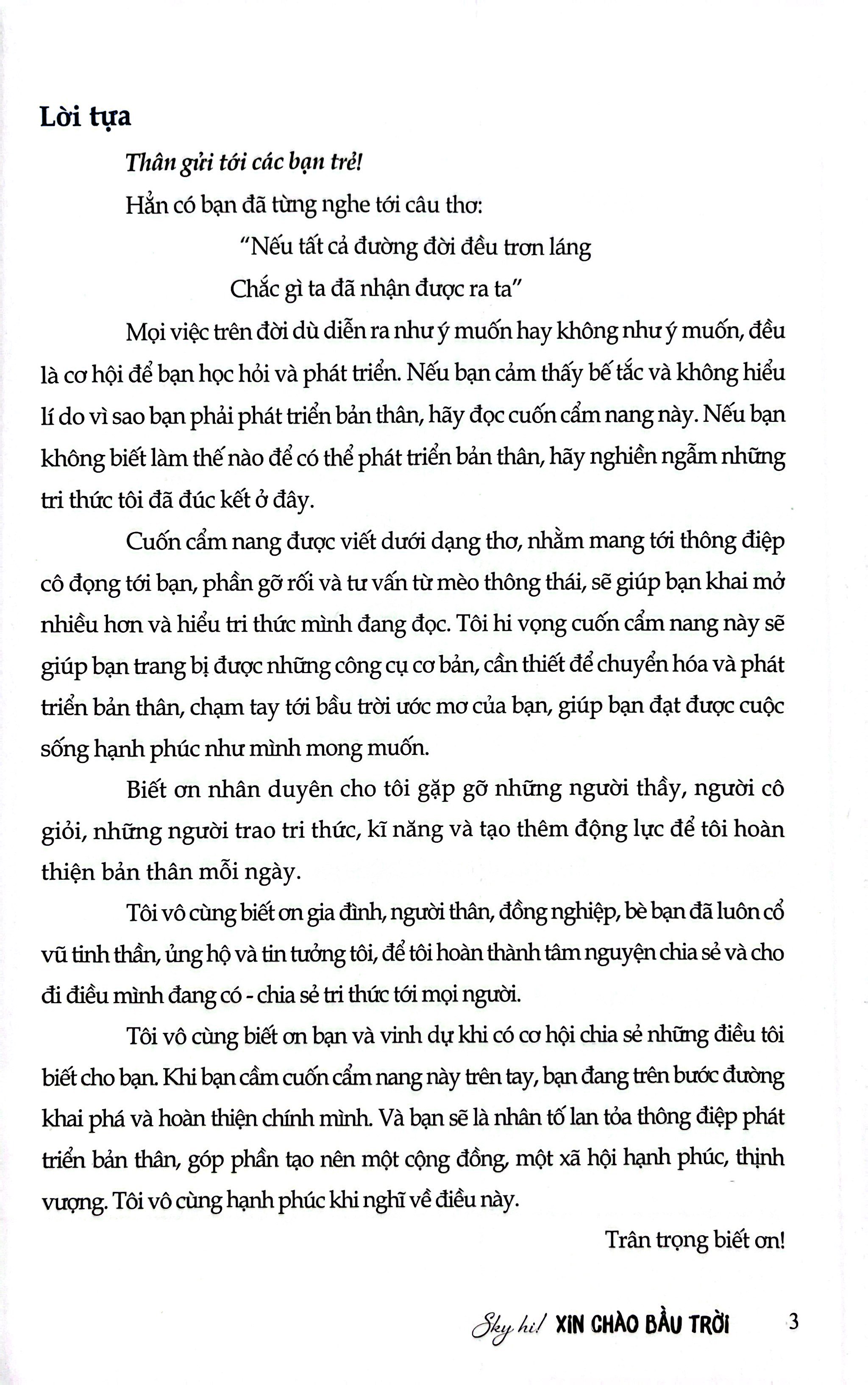 Sky Hi! - Xin Chao Bau Troi - Cam Nang Phat Trien Ban Than - Ảnh 4