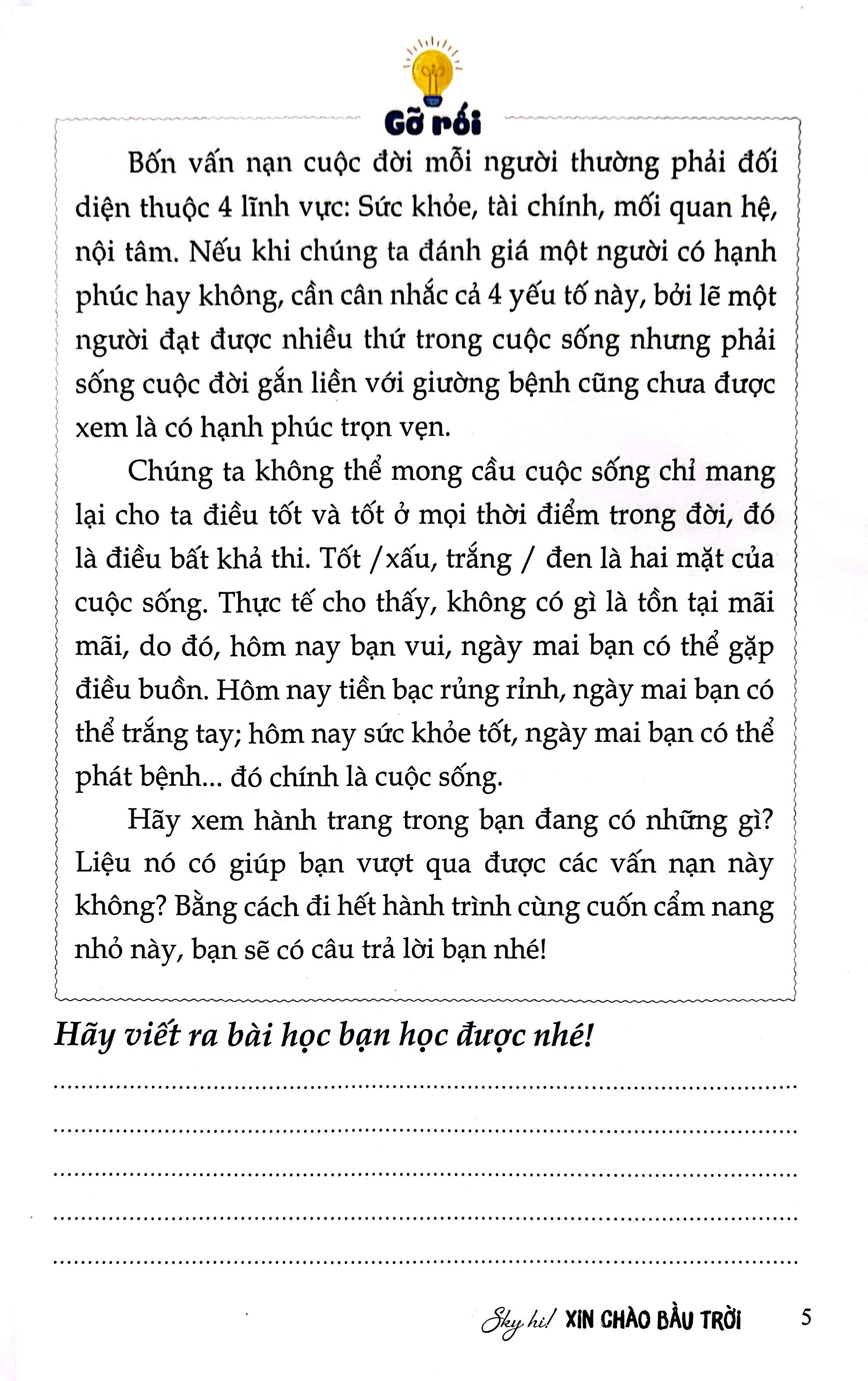 Sky Hi! - Xin Chao Bau Troi - Cam Nang Phat Trien Ban Than - Ảnh 6