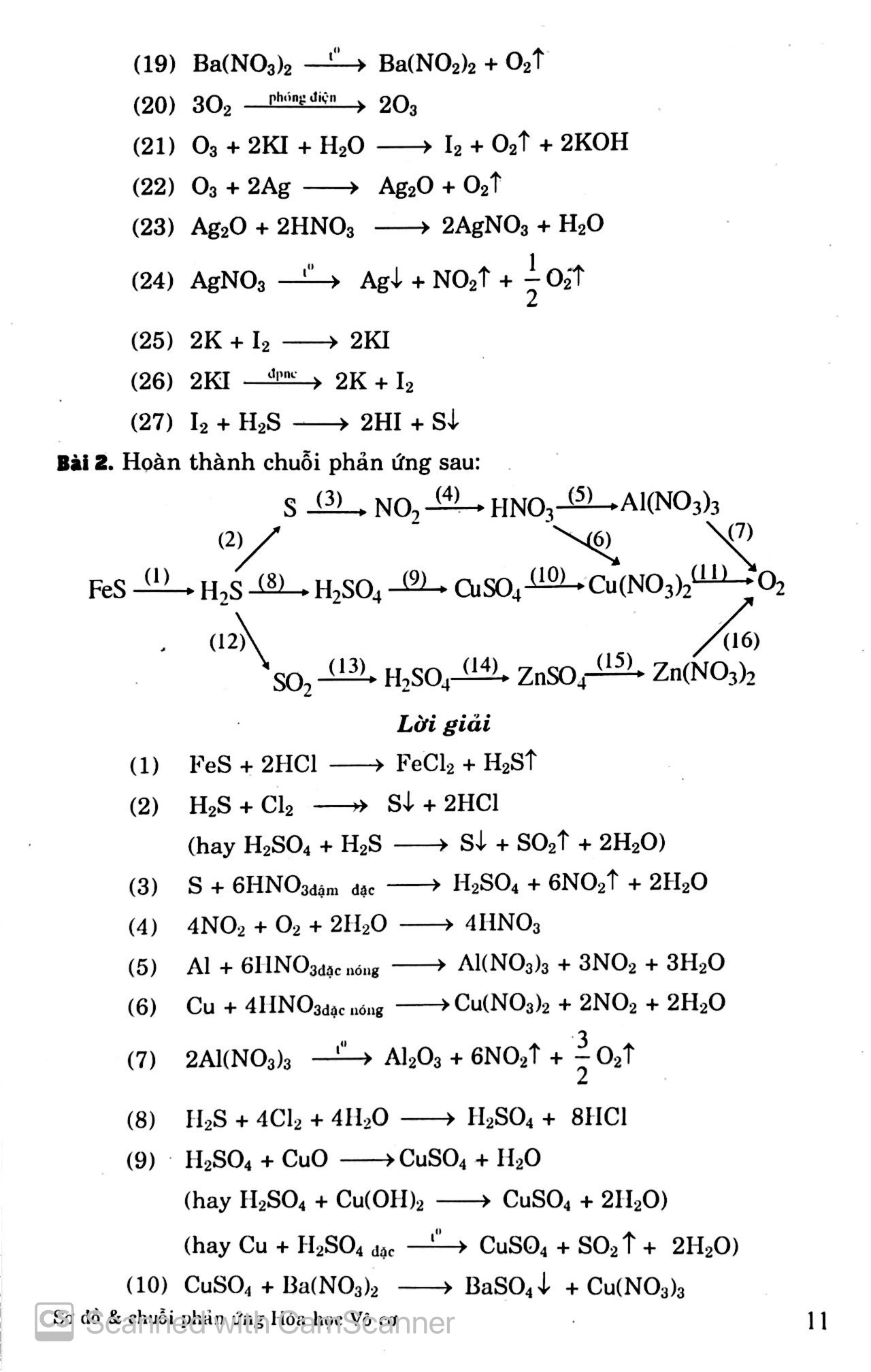 sơ đồ và chuỗi phản ứng hóa: vô cơ 10-11-12 - Ảnh 10