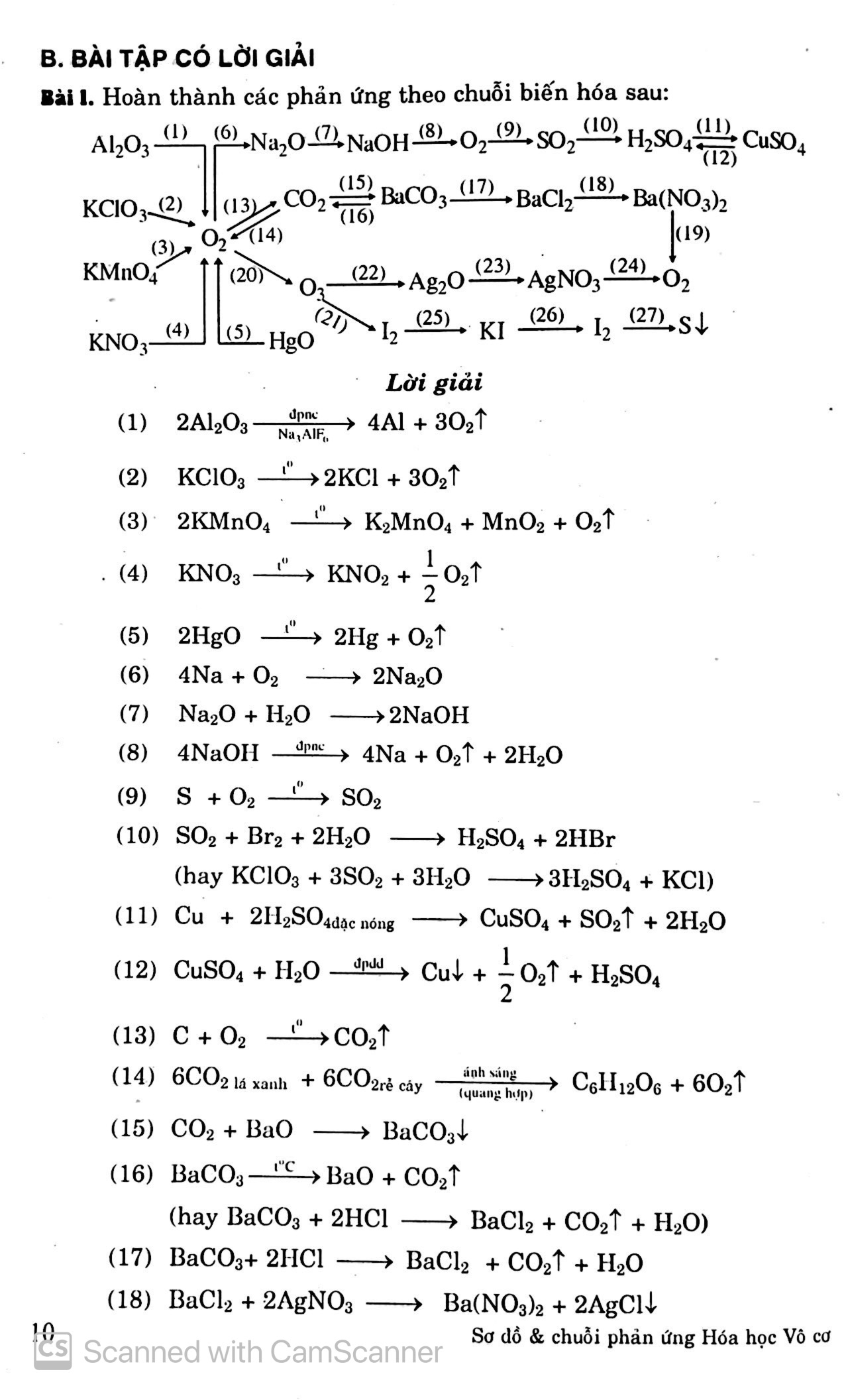 sơ đồ và chuỗi phản ứng hóa: vô cơ 10-11-12 - Ảnh 9