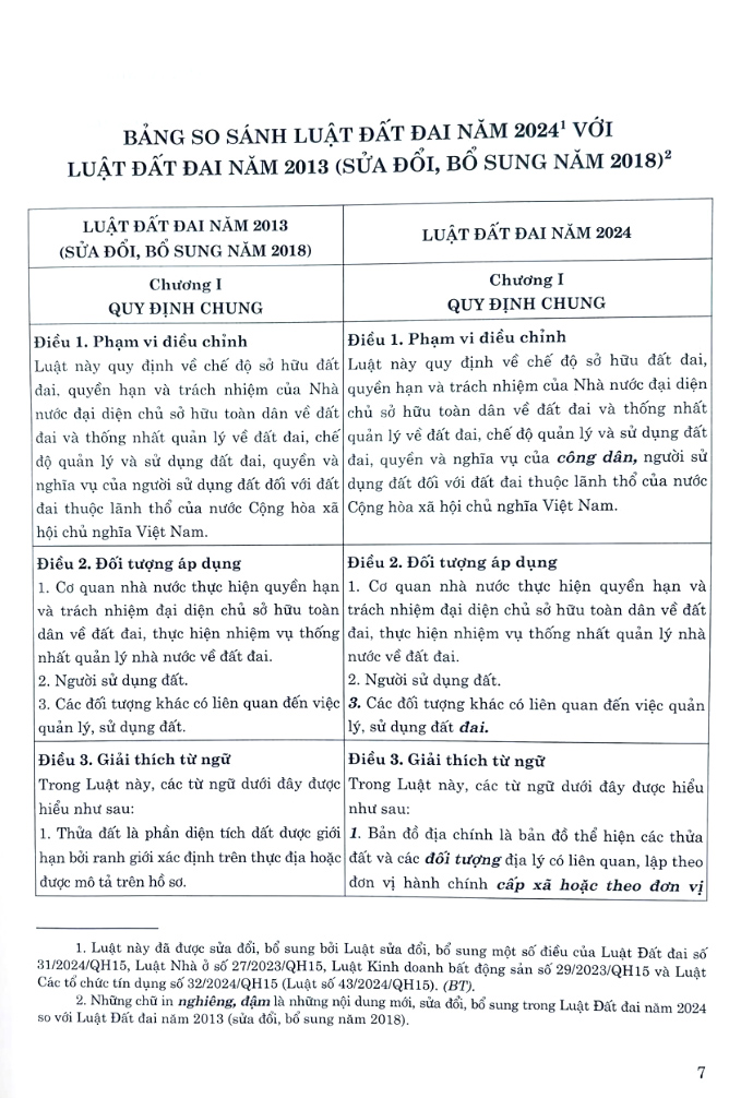 so sánh luật đất đai năm 2024 với luật đất đai năm 2013 (sửa đổi, bổ sung năm 2018) - Ảnh 5