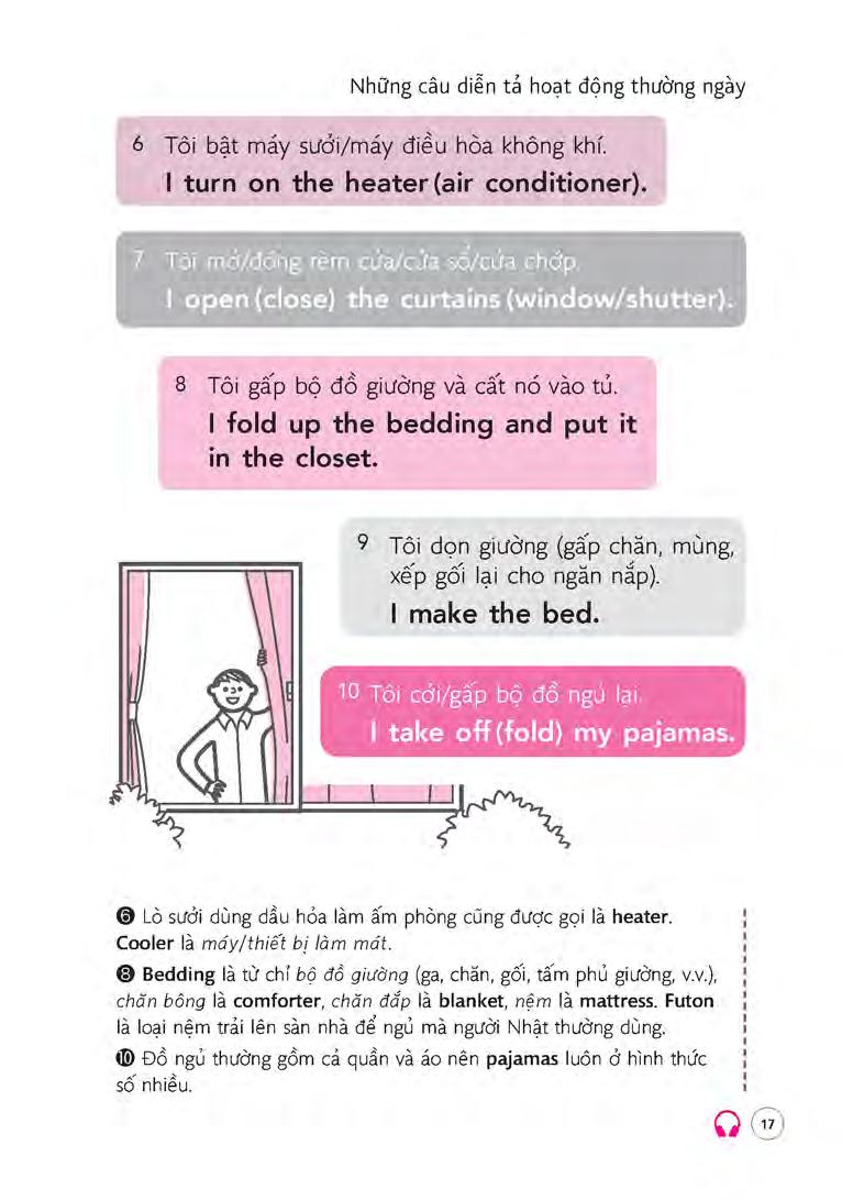 sổ tay 700 câu tiếng anh từ lúc thức giấc đến khi đi ngủ - Ảnh 15