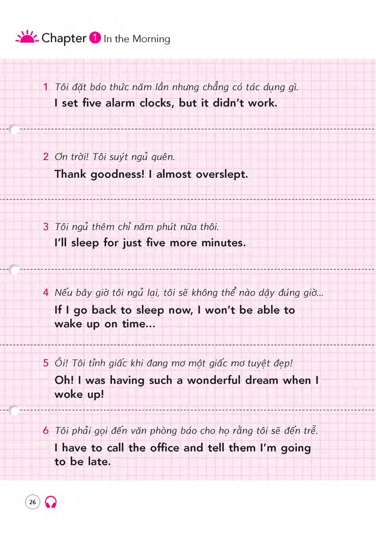 sổ tay 700 câu tiếng anh từ lúc thức giấc đến khi đi ngủ - Ảnh 18