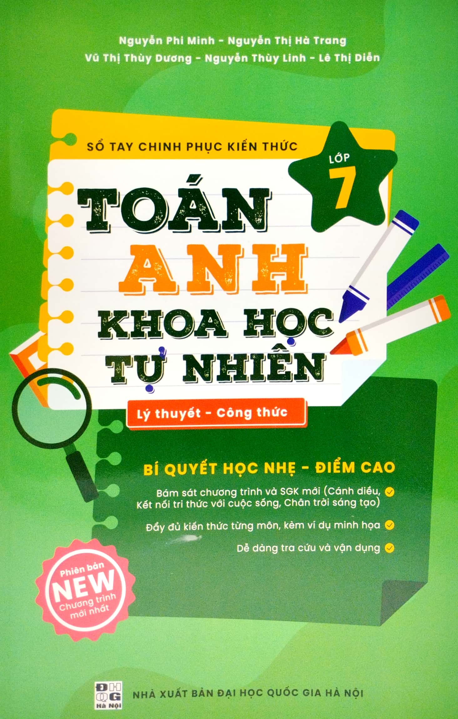 sổ tay chinh phục kiến thức toán - tiếng anh - khoa học tự nhiên lớp 7 - Ảnh 2