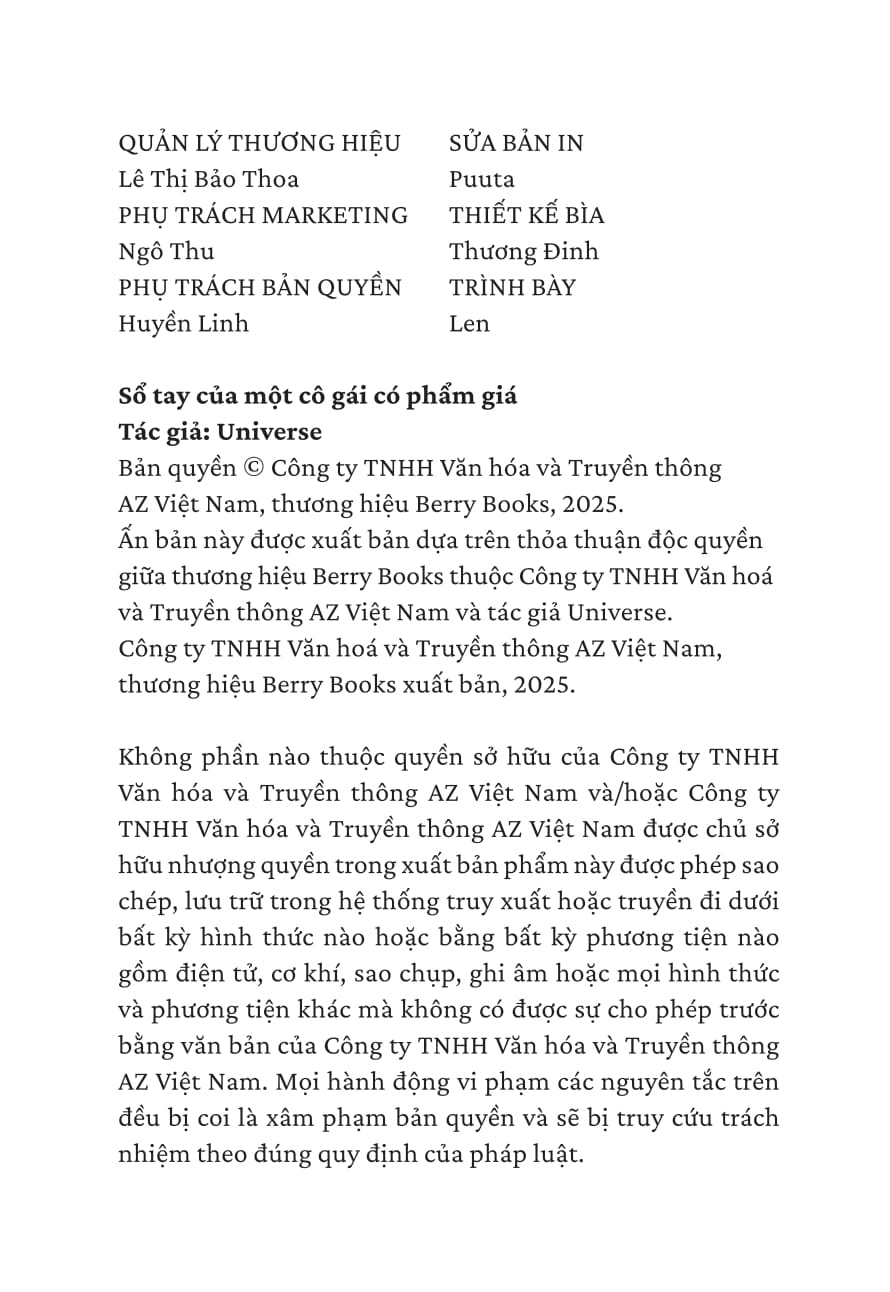 Sổ Tay Của Một Cô Gái Có Phẩm Giá - Ảnh 5