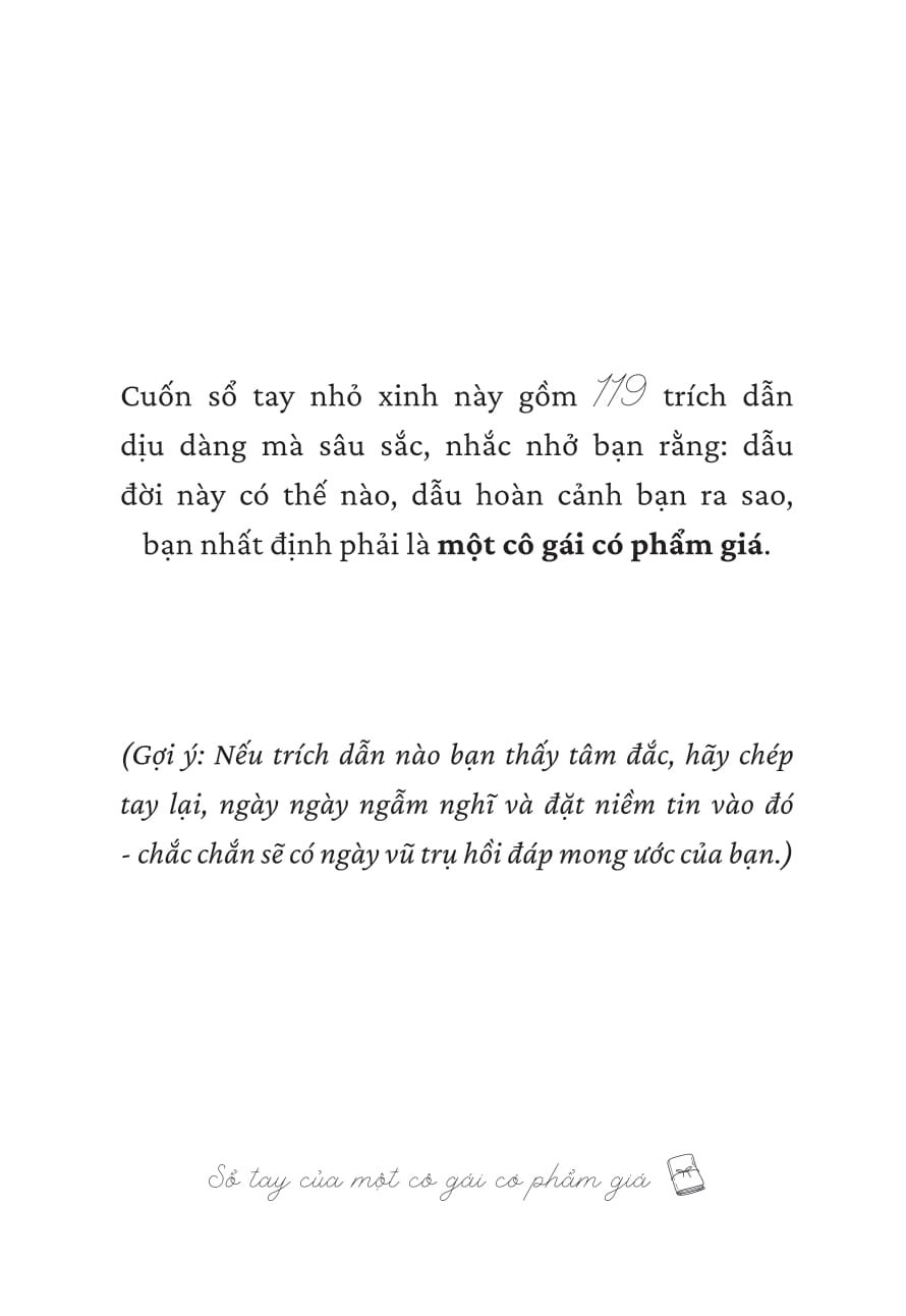 Sổ Tay Của Một Cô Gái Có Phẩm Giá - Ảnh 9